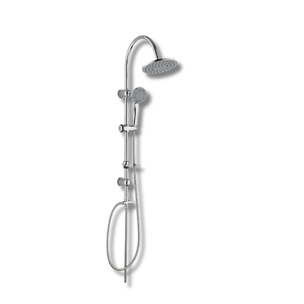 Set colonna doccia acciaio multifunzione con deviatore doccetta e soffione abs