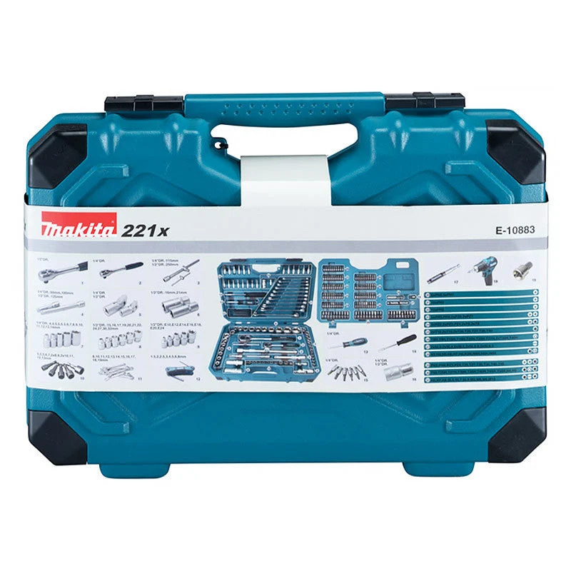 Coffret d'outils MAKITA E-10883 (221 pièces) pour Atelier