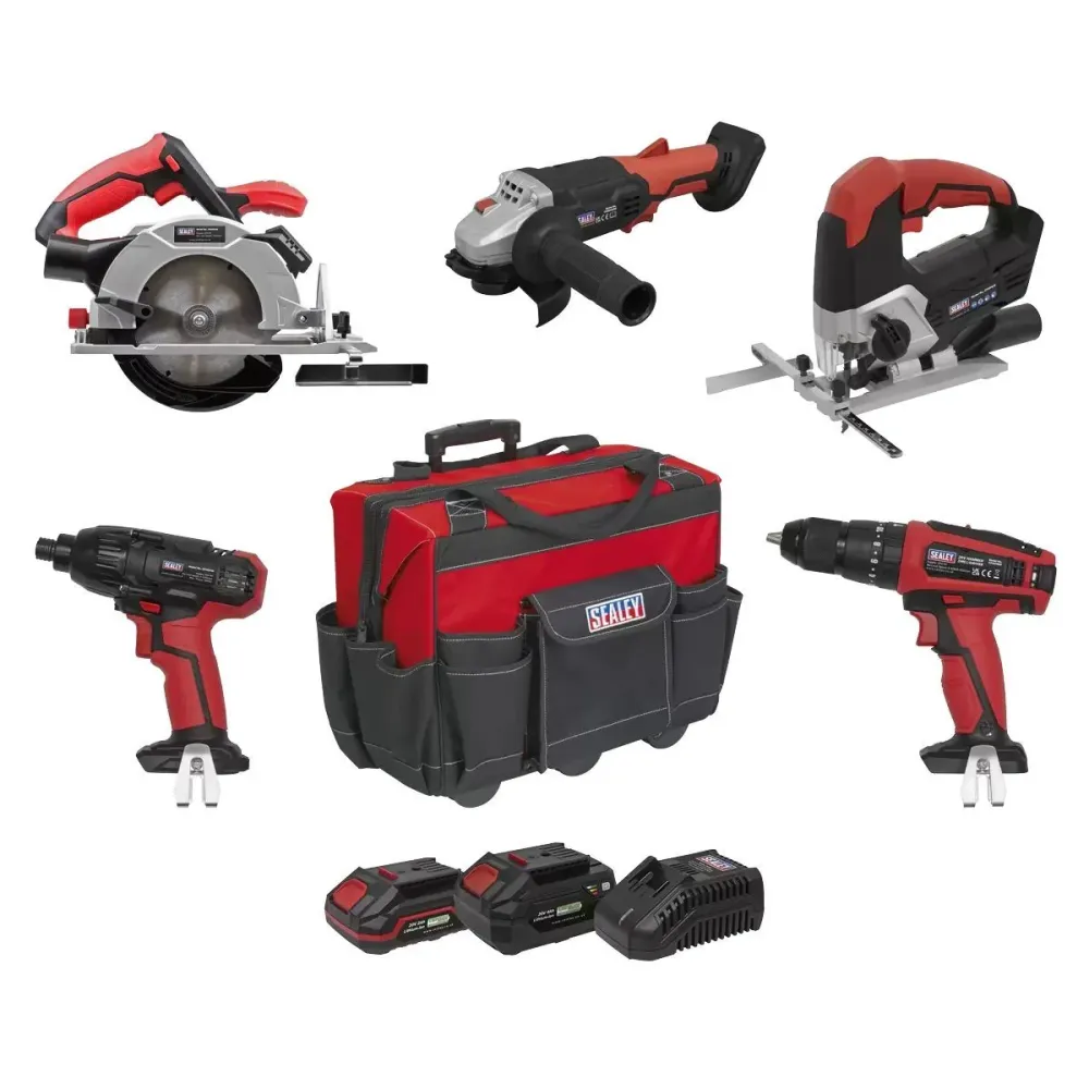 Sealey CP20VCOMBO13 5x20V Rechargeable 5 Tool Combo Kit -2 Batteries