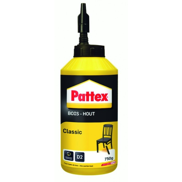 Colle à bois ICONIQUE - 750 g - PATTEX pour intérieur et extérieur