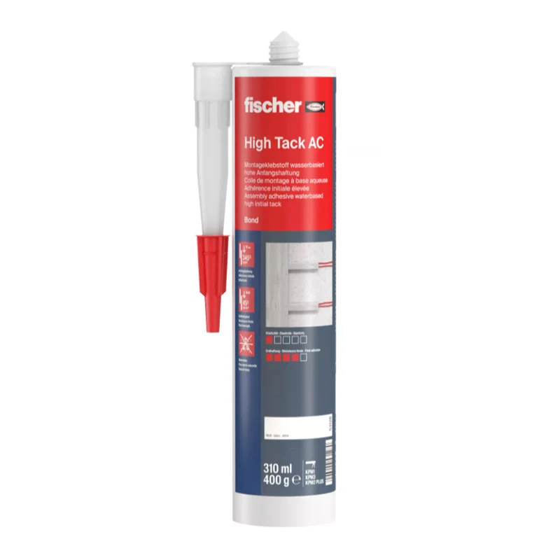 Colle de montage High Tack AC FISCHER 53128 - 310 ml blanc et inodore | Scellement Durable