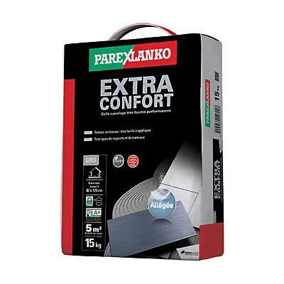 Colle polyuréthane Colle carrelage Extra confort Allégée Parexlanko 15 kg