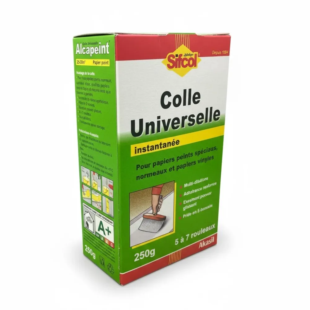 Colle universelle pour papier peint 250g Haute résistance aux températures