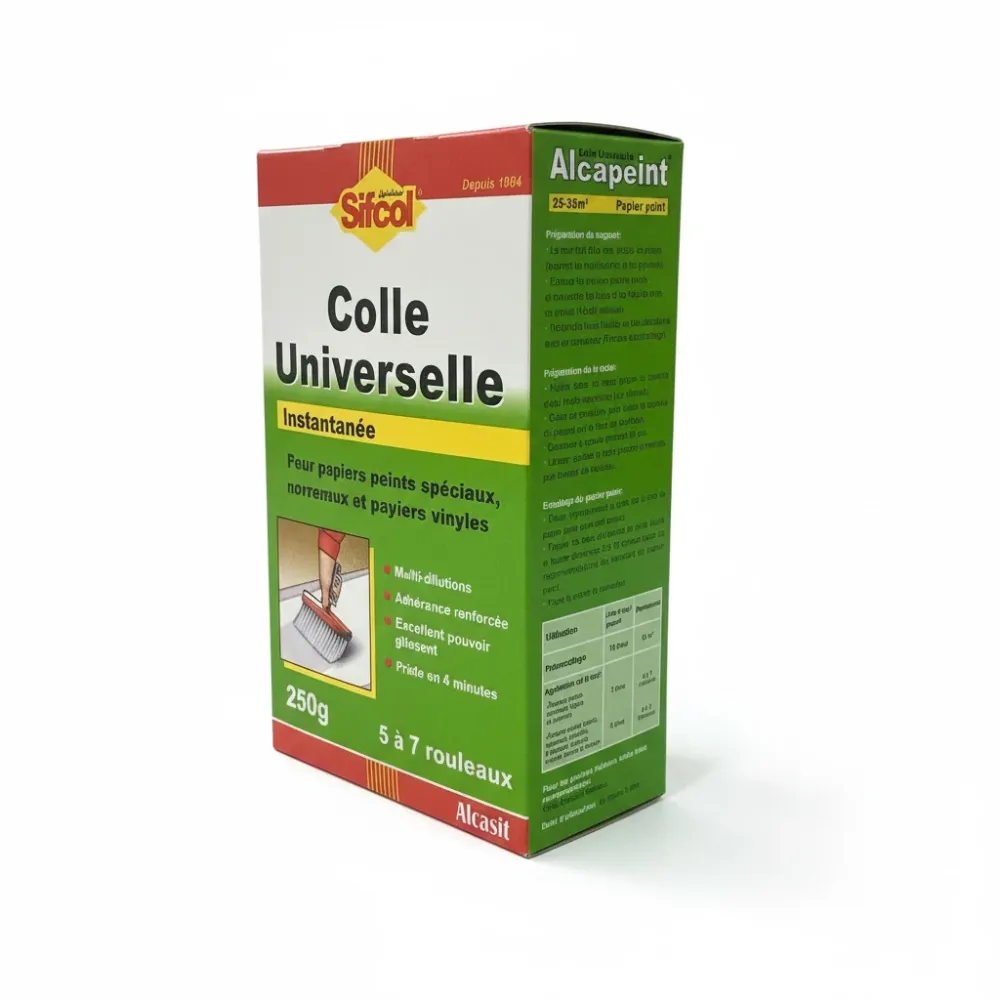 Colle universelle pour papier peint 250g Haute résistance aux températures