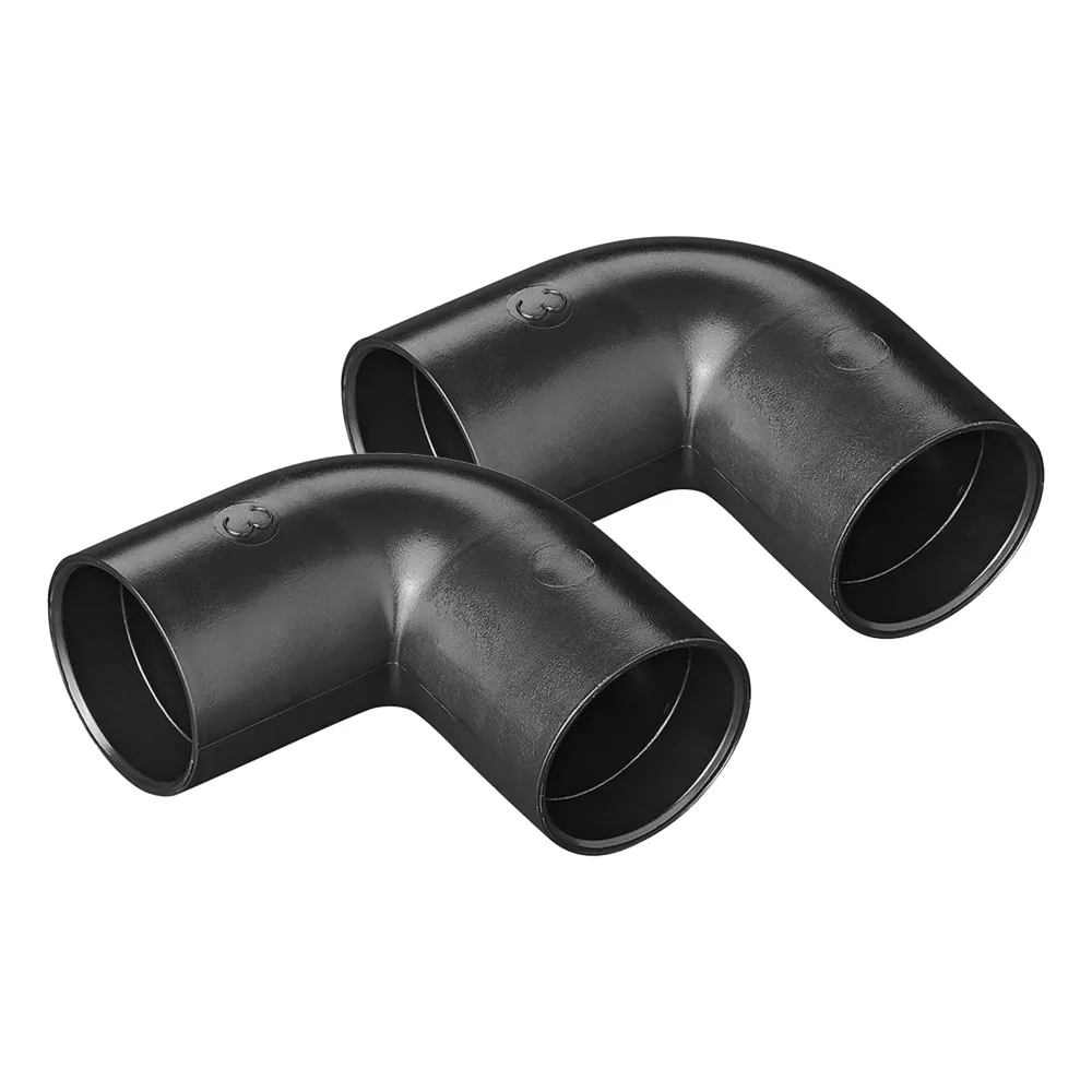 2er Set Abwasser-Rohr Winkel 90° – Steckverbindung, Ø28 mm, für Wohnmobil & Boot en Laiton Chromé