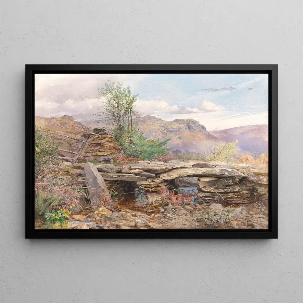 Tableau Pont de Pentre Ddu, nord du Pays de Galles - Thomas Collier | Reproduction Lot de 10 Pièces