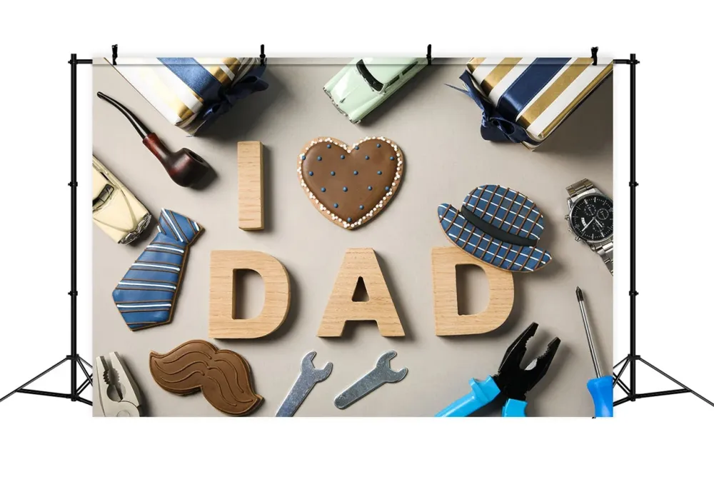 Toile de fond Fête des Pères Perfectionné Papa Ensemble d’Outils GQ2-208 Longueur 20 mètres