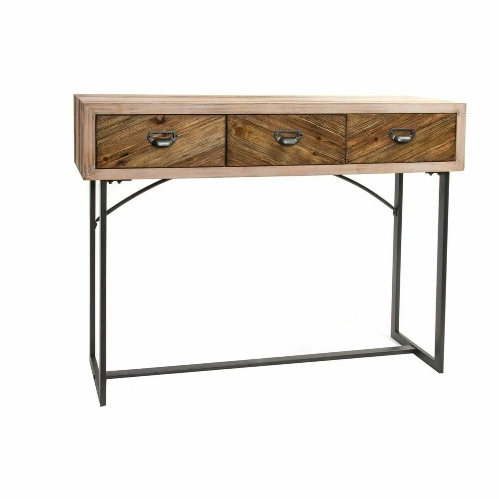 Étanche IP66 Console Loft Industriel Home Decor Métal Bois (110 x 32 x 85 cm)