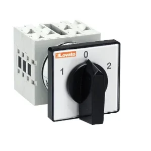 Étanche IP67 COMMUTATORE CAMME GX 4P 16A MONT. FRONT. MANIGLIA NERA MOSTR. 48X48MM LOVATO GX1675U