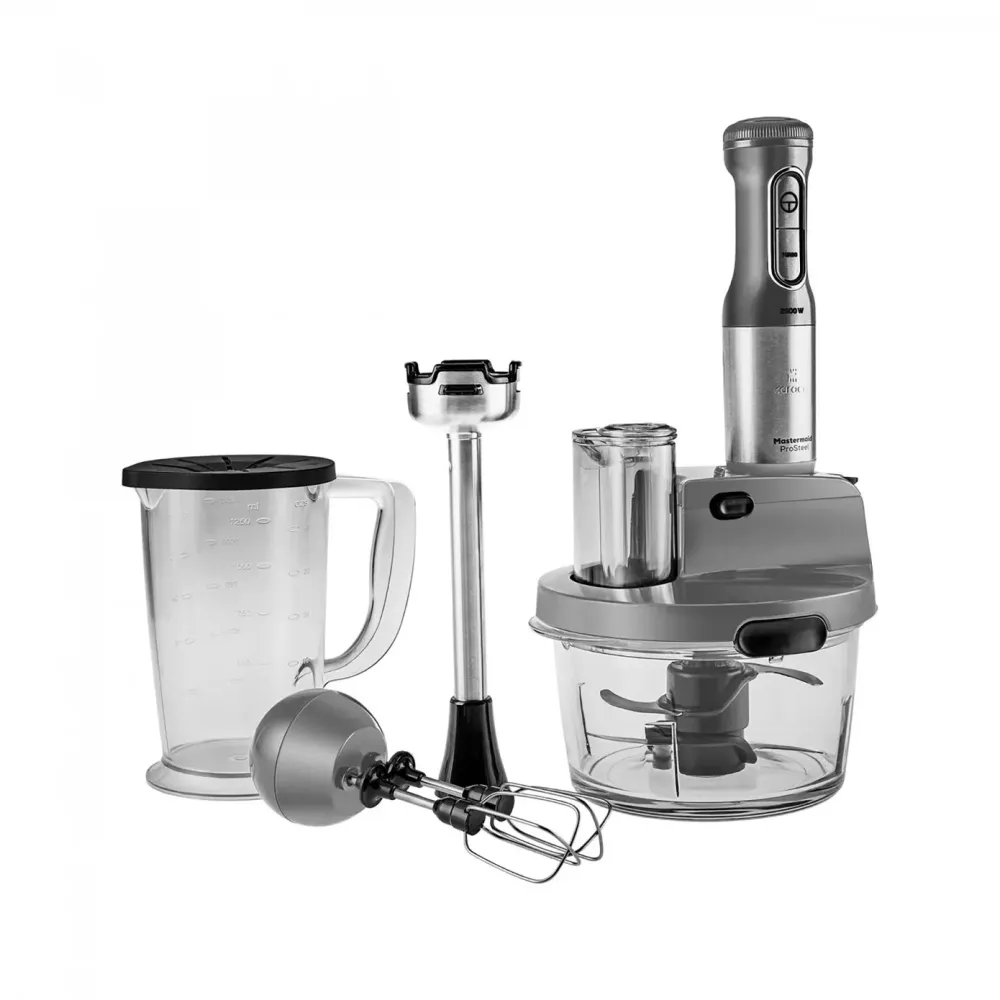 Blender Set Karaca Mastermaid Prosteel Prolongé support pour mixeur, 6 couteaux, verre, 2500 W, gris galaxie