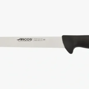 Couteau à jambon lame large élastique noir 250 mm