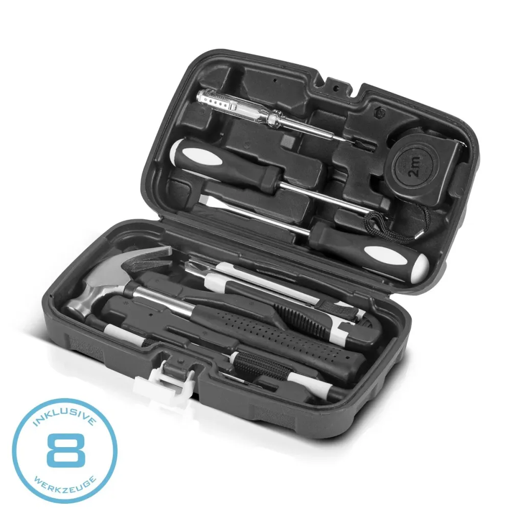 Steelworks DIY WILLER SET HTS-9 ST Tool Case | Boîte à outils | Boîte à outils avec ensemble d'outils en 8 parties en tour...