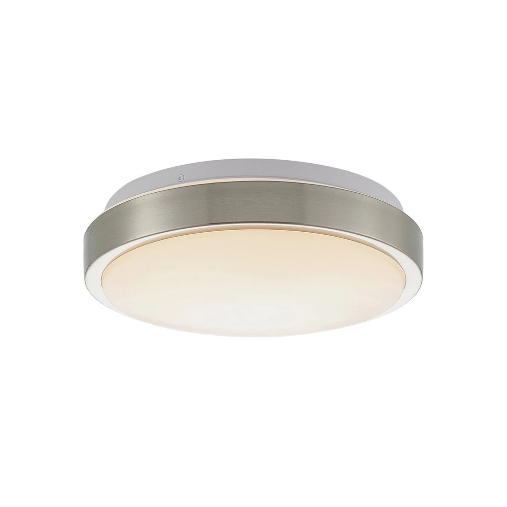 Détecteur de Métaux et Câbles Lindby Camille plafonnier LED capteur Ø26cm nickel
