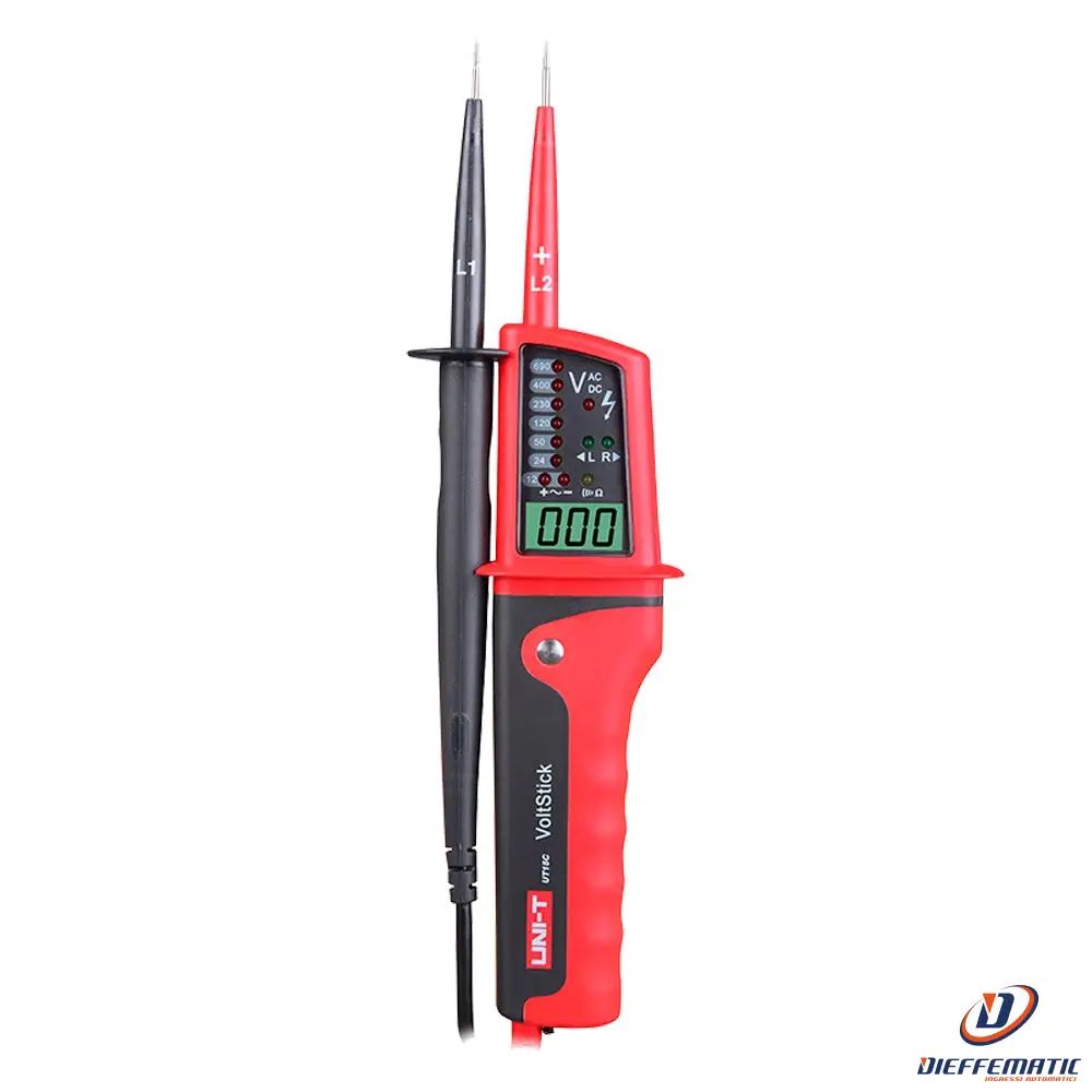 Uni-trend UT15C Misuratore di tensione penna con display LCD avec câbles de test