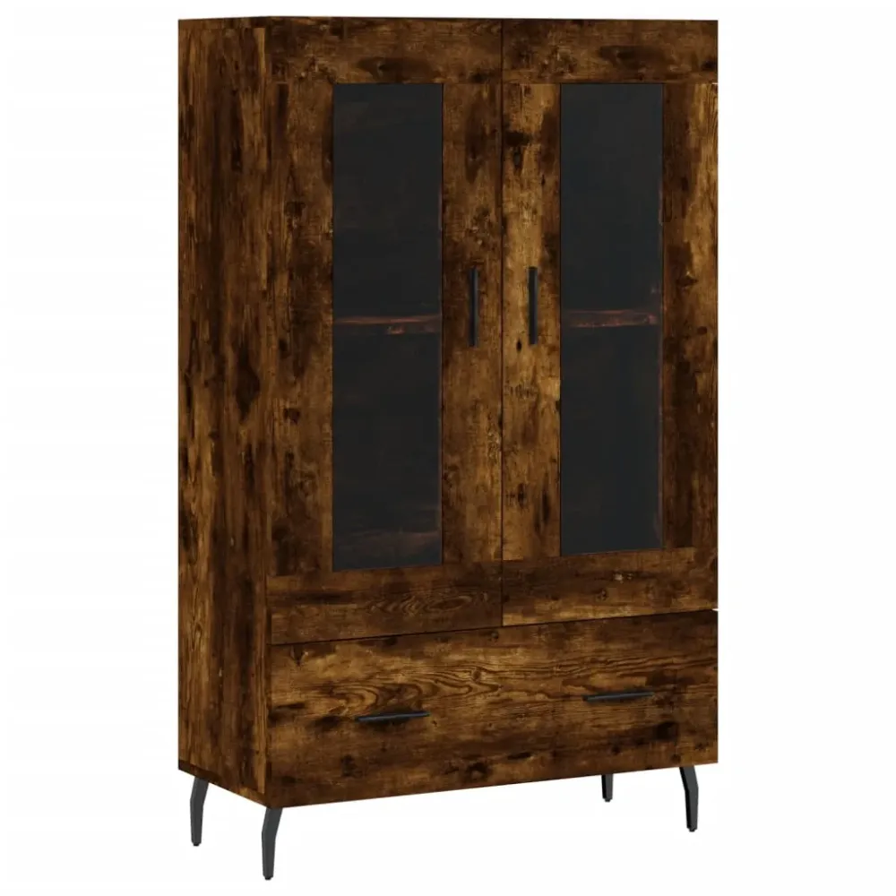 Buffet bahut commode armoire meuble de rangement organisateur cuisine salle de séjour salon haut 69,5 x 31 x 115 cm bois d...