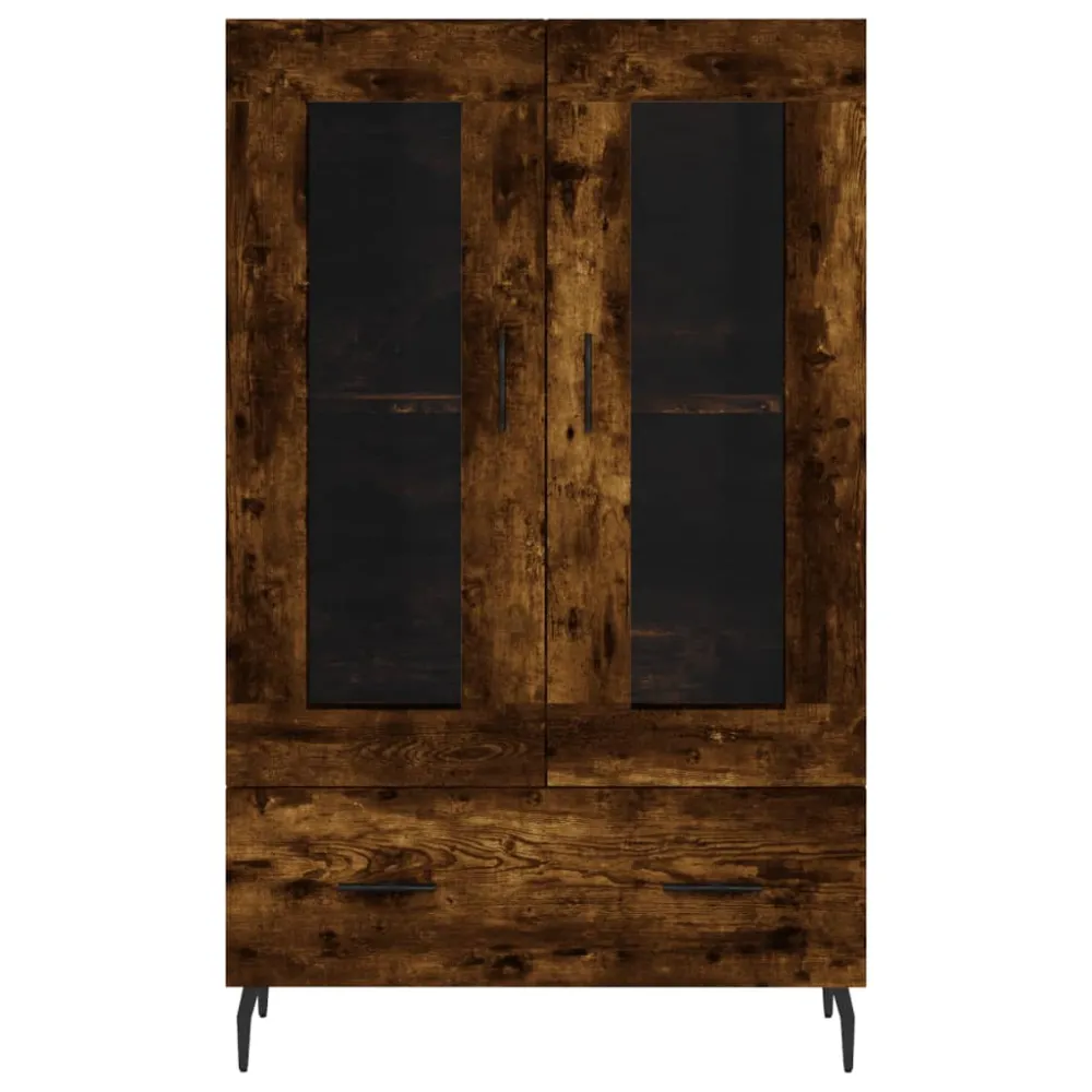 Buffet bahut commode armoire meuble de rangement organisateur cuisine salle de séjour salon haut 69,5 x 31 x 115 cm bois d...