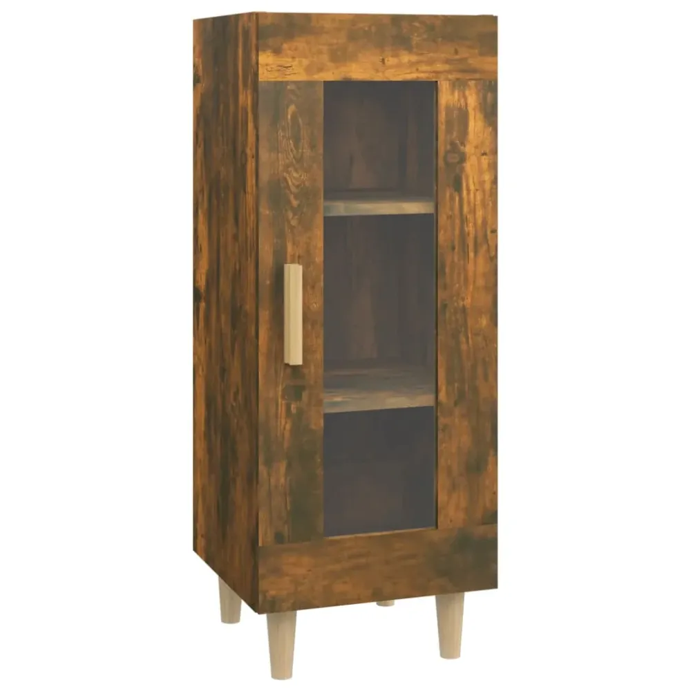 Buffet bahut commode armoire meuble de rangement organisateur cuisine salle de séjour salon 34,5 x 34 x 90 cm bois d'ingén...