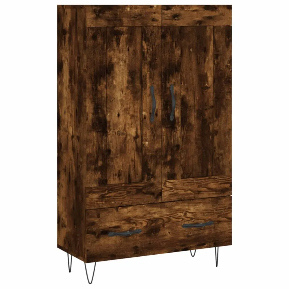 Buffet bahut commode armoire meuble de rangement organisateur cuisine salle de séjour salon haut 69,5 x 31 x 115 cm bois d...