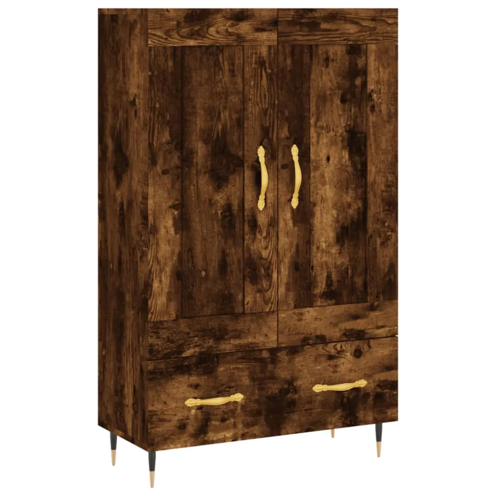 Buffet bahut commode armoire meuble de rangement organisateur cuisine salle de séjour salon haut 69,5 x 31 x 115 cm bois d...