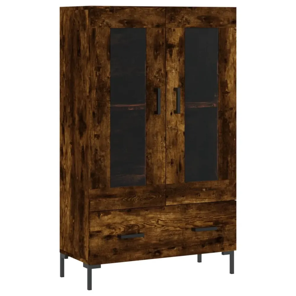 Buffet bahut commode armoire meuble de rangement organisateur cuisine salle de séjour salon haut 69,5 x 31 x 115 cm bois d...
