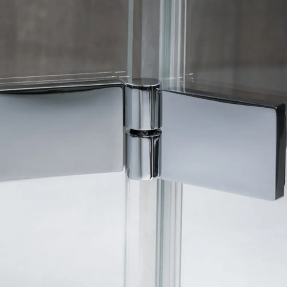 Cabine de douche d'angle ouverture à battant GAUCHE cm 80+90 modèle Atlas en verre trempé mm 8