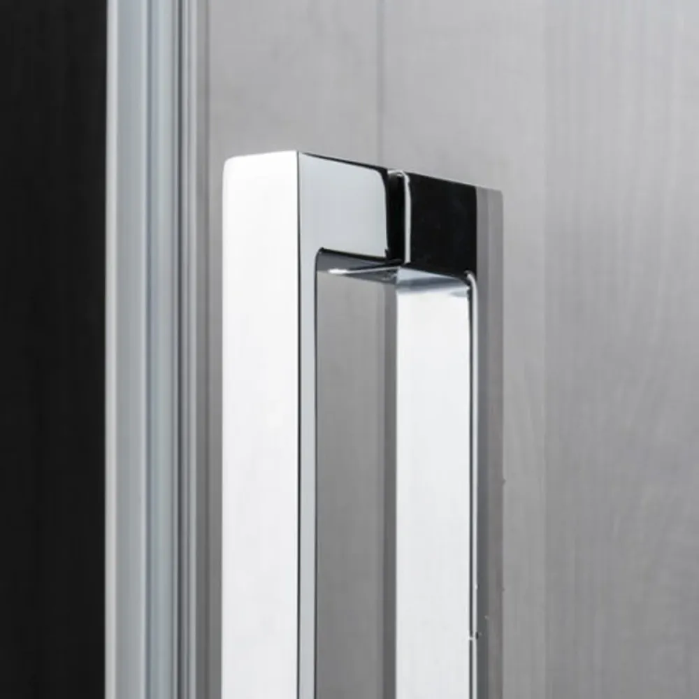 Cabine de douche d'angle ouverture battante GAUCHE cm 120+90 modèle Atlas en verre trempé mm 8
