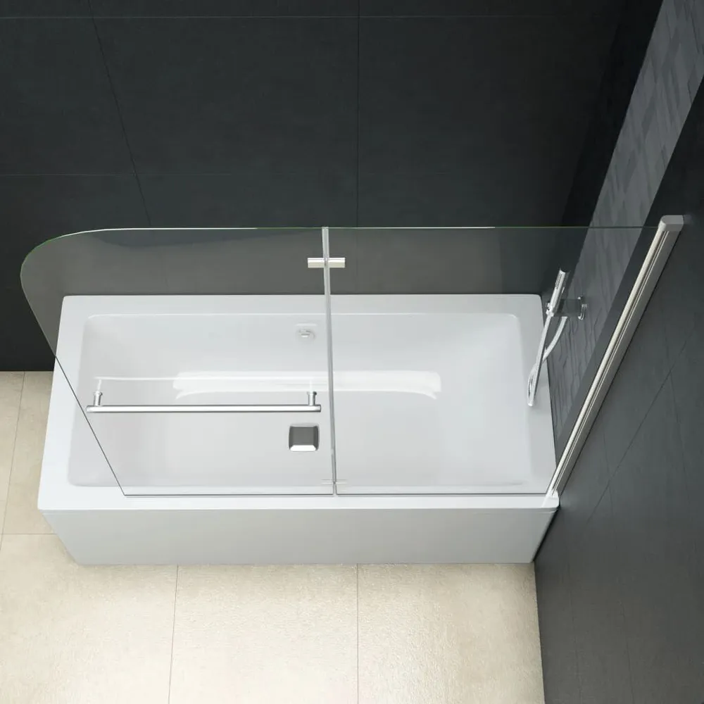 Cabine de douche pliable 2 panneaux ESG 95x140 cm