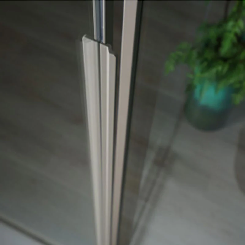 Cabine de douche rectangulaire 90x130 en verre de 6 mm et profil minimal en aluminium couleur Taupe. Version droite