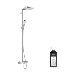 Colonne bain douche thermostatique HANSGROHE Crometta E 240 chromé + nettoyant Briochin