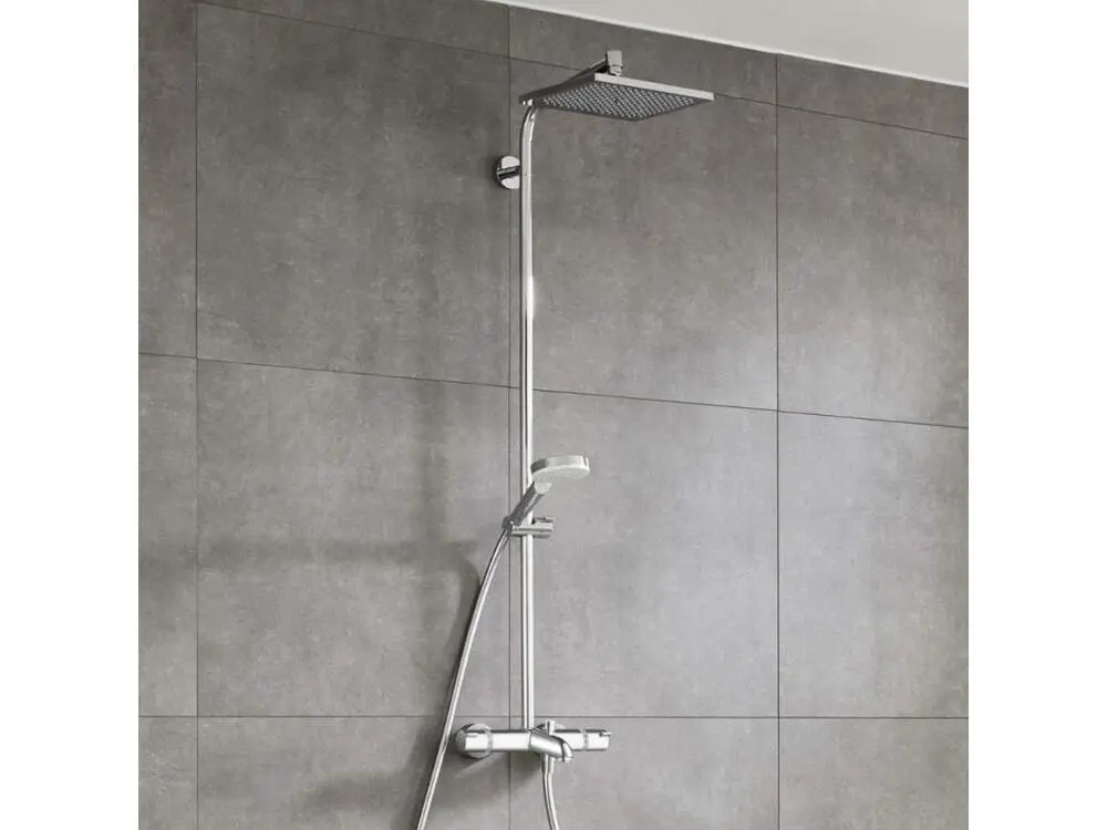 Colonne bain douche thermostatique HANSGROHE Crometta E 240 chromé + nettoyant Briochin