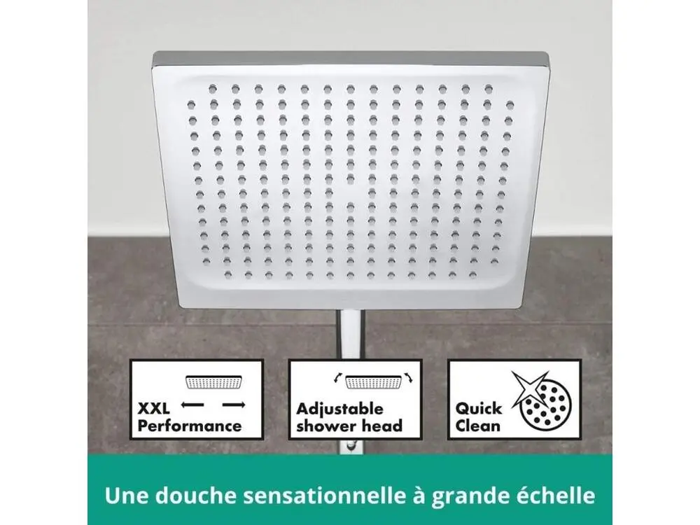 Colonne bain douche thermostatique HANSGROHE Crometta E 240 chromé + nettoyant Briochin
