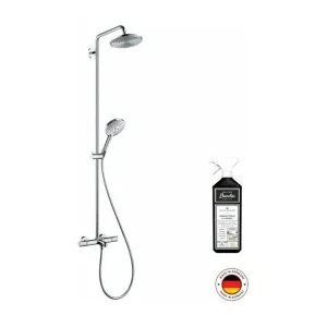 Colonne bain douche thermostatique HANSGROHE Raindance S 240 chromée + nettoyant Briochin
