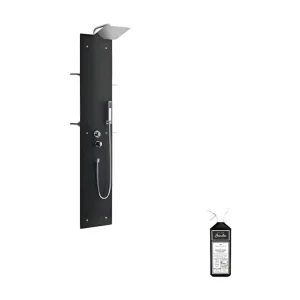 Colonne de douche thermostatique KINEDO Aquaglass noire+ nettoyant Briochin