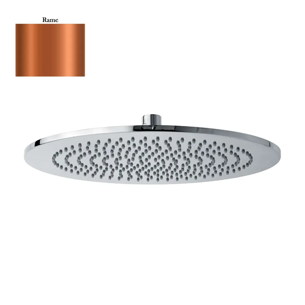 Douchette ronde Vienne 400mm cuivre monojet avec rotule et inspectable avec Garantie 5 Ans