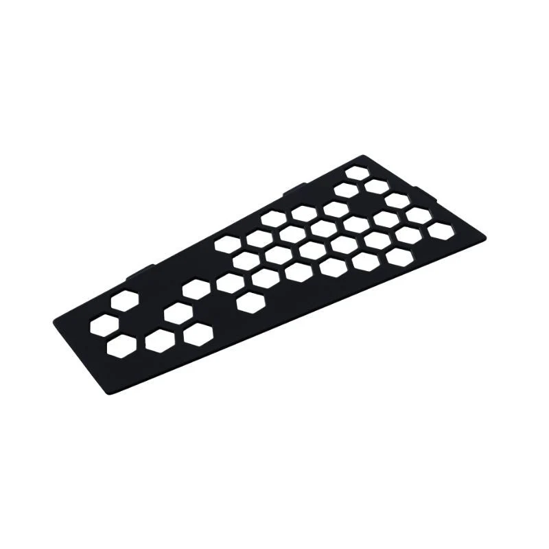 Etagère d'angle rectangulaire MARMOX HEXA-REC-9005 - Modèle hexagone - Acier inox brossé + revêtement anodisé epoxy - Noir...