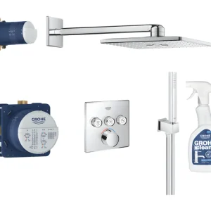 GROHE Ensemble douche encastrable SmartControl avec nettoyant robinetterie GrohClean