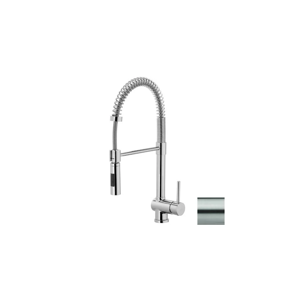Haute Qualité Professionnelle Mitigeur de cuisine avec douchette série Stick modèle SK179ST aspect acier Paffoni
