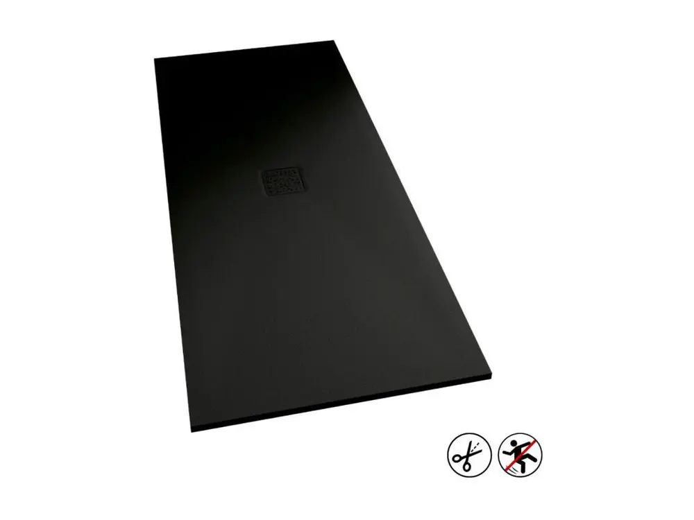 KINEDO Receveur extra-plat découpable Kinemoon 90 x 90 noir grille 1