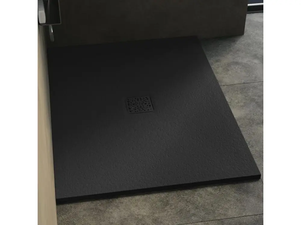 KINEDO Receveur extra-plat découpable Kinemoon 90 x 90 noir grille 1