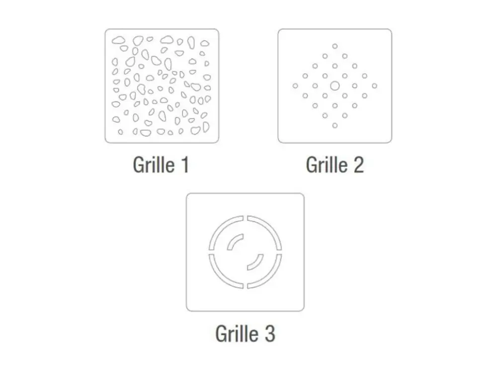 KINEDO Receveur extra-plat découpable Kinemoon 90 x 90 noir grille 1