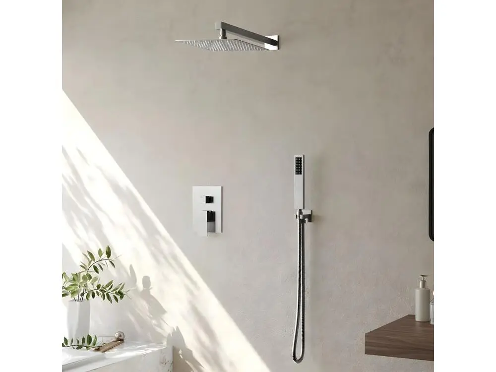 KIT DE DOUCHE ENCASTRÉ REA FENIX ACIER CHROMÉ + BOX
