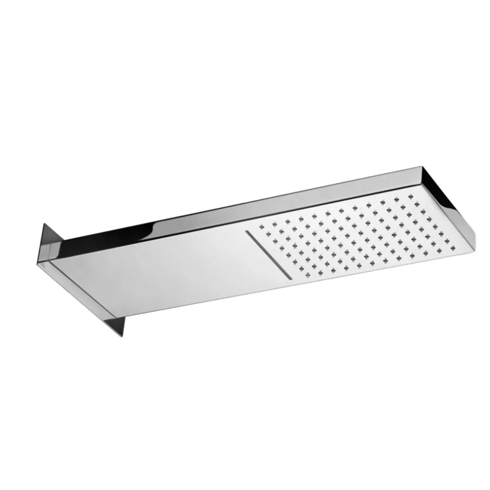 Kit de douche Paffoni série Tilt avec pomme de douche cascade, mitigeur et douchette chromés