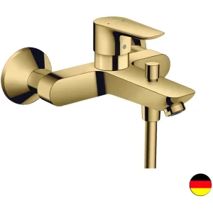 Mitigeur bain douche mécanique HANSGROHE Talis E aspect doré poli | Économie d'Eau | Haute Pression