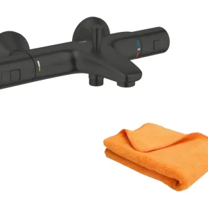 Mitigeur bain douche thermostatique GROHE Precision Start noir + microfibre