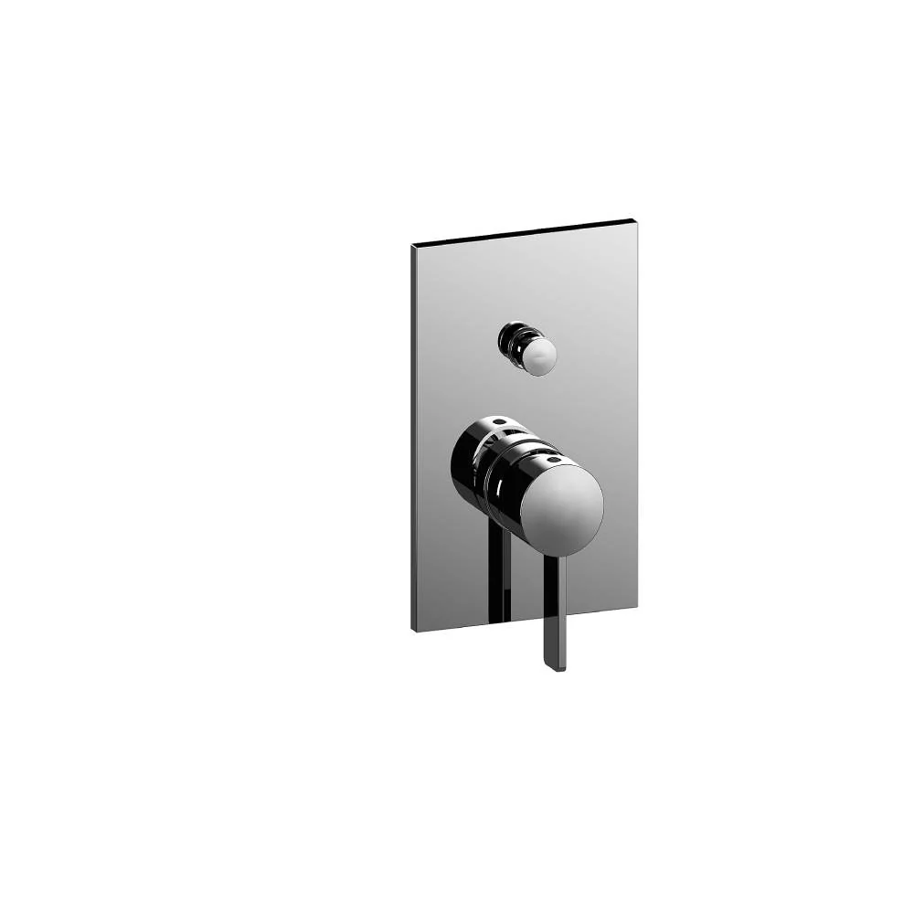 Mitigeur de douche avec plaque en acier inoxydable série Rock modèle RO015ST/M Aspect acier Paffoni