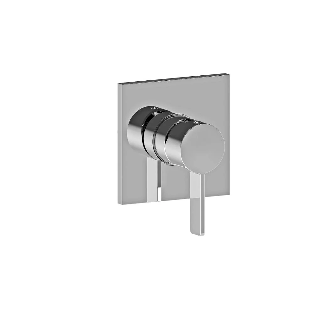 Mitigeur de douche avec plaque en acier inoxydable série Rock modèle RO010ST/M aspect acier Paffoni