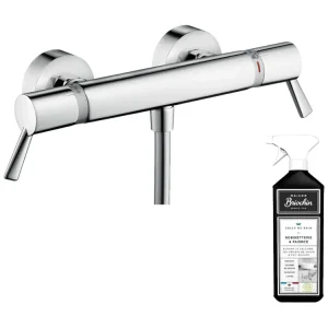 Mitigeur douche thermostatique HANSGROHE Ecostat Comfort Care chromé + nettoyant Briochin
