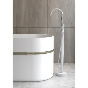 Mitigeur mural Robinet mitigeur bain-douche sur pied Blanc - Corbeau