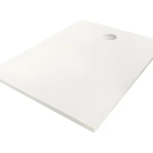 OCEANIC Receveur de douche en resine - Rectangulaire - 120x90x3,5 cm - Bonde de vidage et pieds inclus - Morena