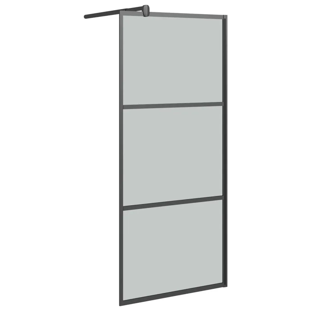 Paroi de douche 80x195 cm Verre ESG ténébreux Noir